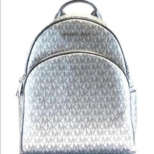 Michael Kors Abbey Medium Backpack Silver New Tag